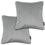 Load image into Gallery viewer, McAlister Textiles Matt Dove Grey Velvet 43cm x 43cm Cushion Sets Cushions and Covers Cushion Covers Set of 2 

