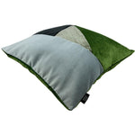 Load image into Gallery viewer, McAlister Textiles Triangle Patchwork Velvet Green, Silver + Grey Cushion Cushions and Covers 
