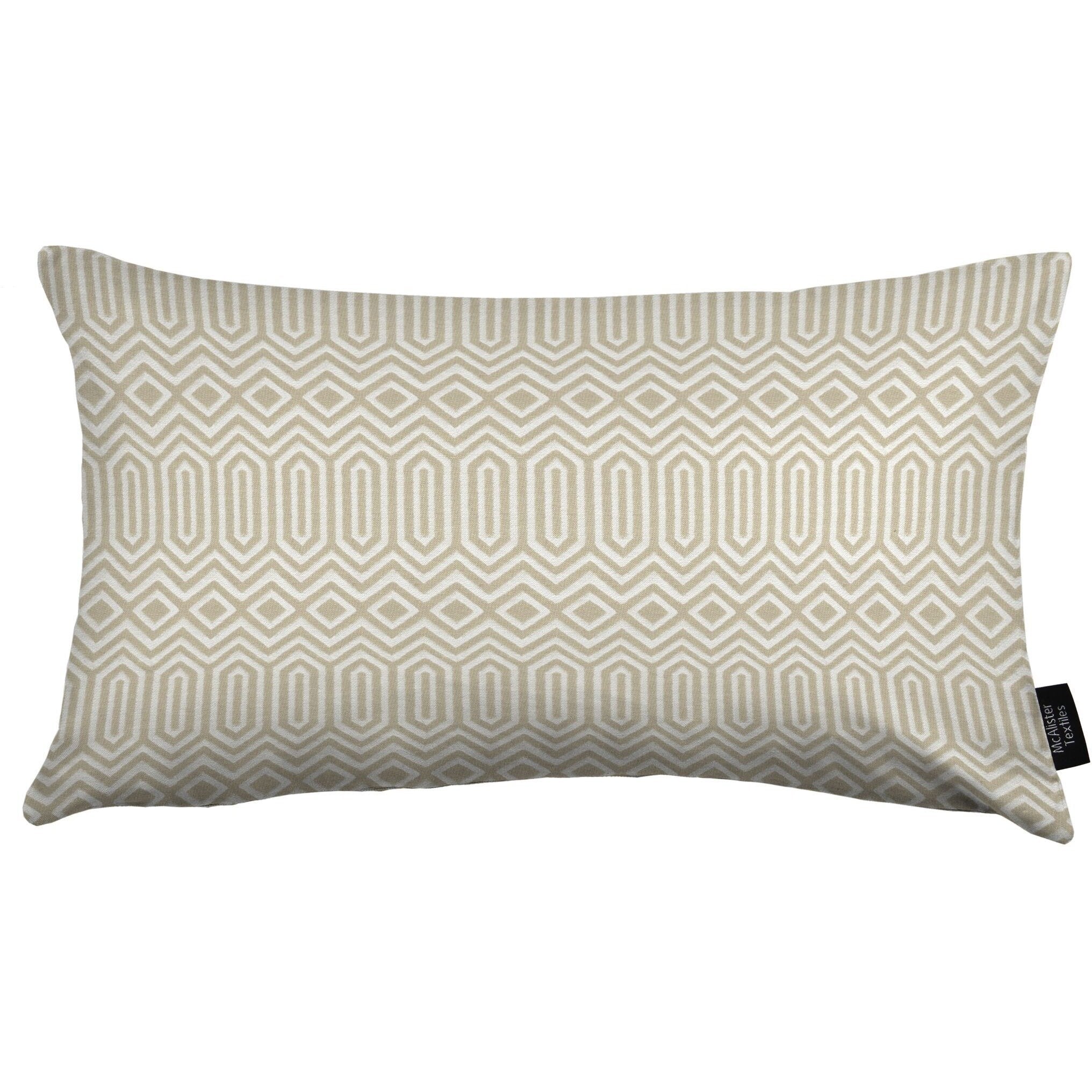 McAlister Textiles Colorado Geometric Taupe Beige Cushion Cushions and Covers Cover Only 50cm x 30cm 