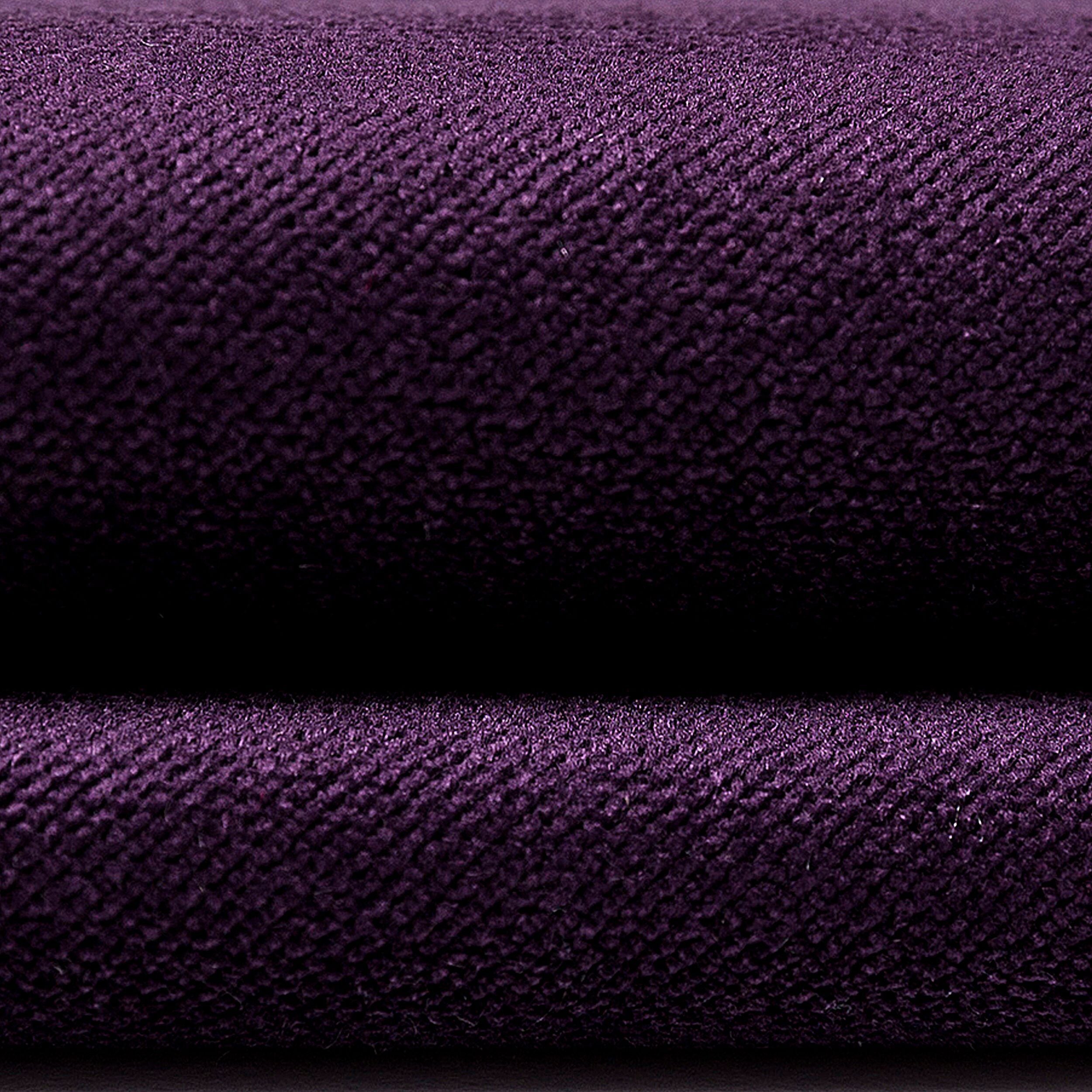 McAlister Textiles Maya Striped Aubergine Purple Velvet Cushion Cushions and Covers 