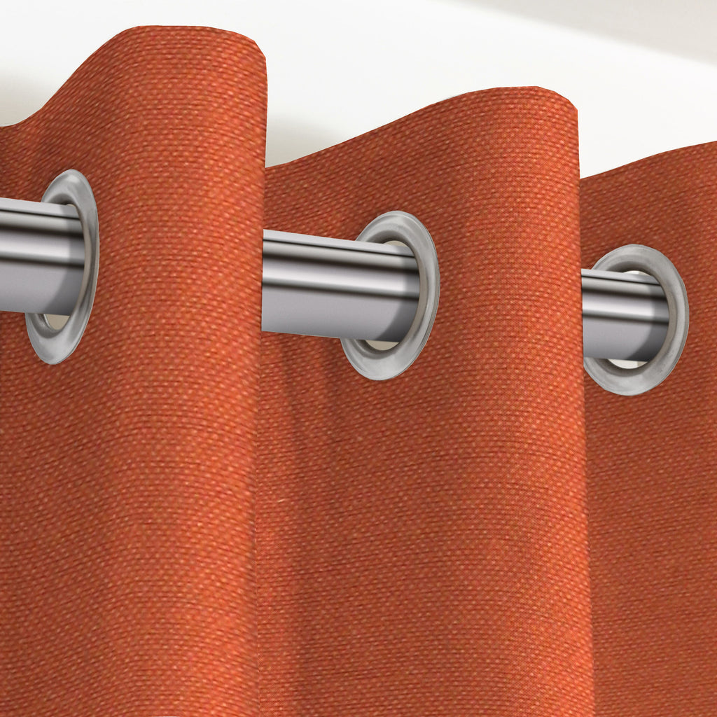 McAlister Textiles Panama Plain Burnt Orange Curtains Tailored Curtains 116cm(w) x 137cm(d) (46" x 54") 