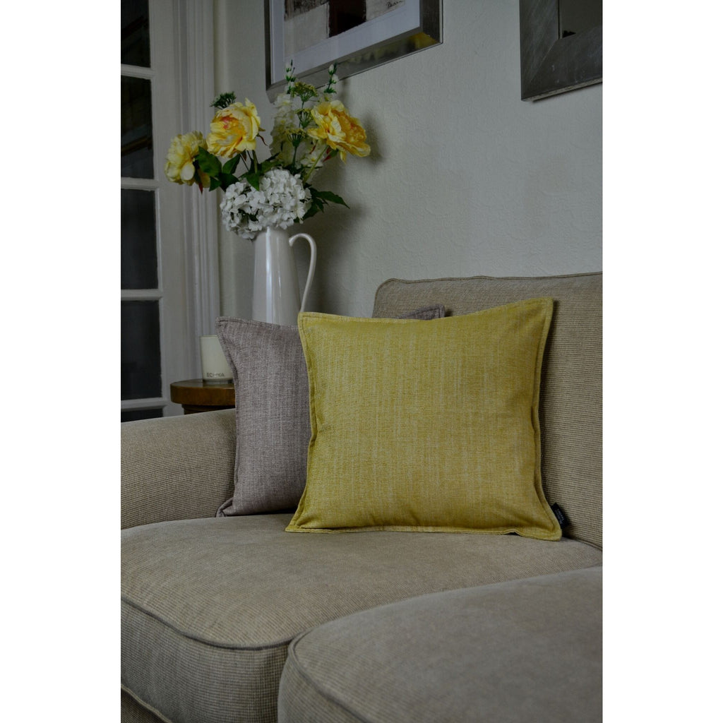 McAlister Textiles Rhumba Ochre Yellow Cushion Cushions and Covers 