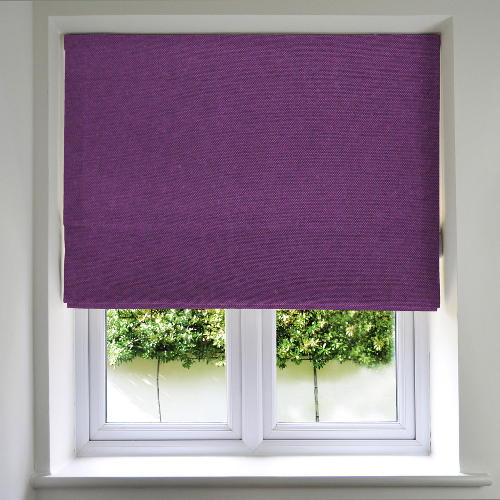 McAlister Textiles Panama Purple Roman Blind Roman Blinds Standard Lining 130cm x 200cm Purple