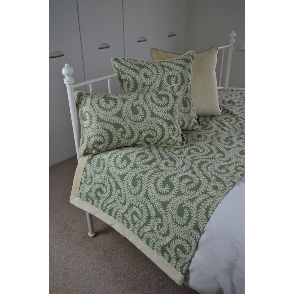 McAlister Textiles Little Leaf Sage Green Cushion Cushions and Covers 