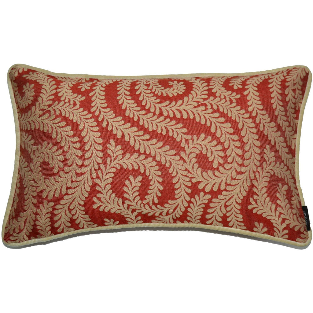 McAlister Textiles Little Leaf Burnt Orange Cushion Cushions and Covers Cover Only 50cm x 30cm 