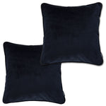 Load image into Gallery viewer, McAlister Textiles Matt Black Velvet 43cm x 43cm Cushion Sets Cushions and Covers Cushion Covers Set of 2 

