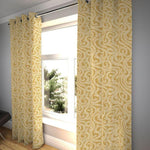 Load image into Gallery viewer, McAlister Textiles Little Leaf Ochre Yellow Curtains Tailored Curtains 116cm(w) x 182cm(d) (46&quot; x 72&quot;) 
