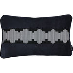 Load image into Gallery viewer, McAlister Textiles Maya Striped Black Velvet Pillow Pillow Cover Only 50cm x 30cm 
