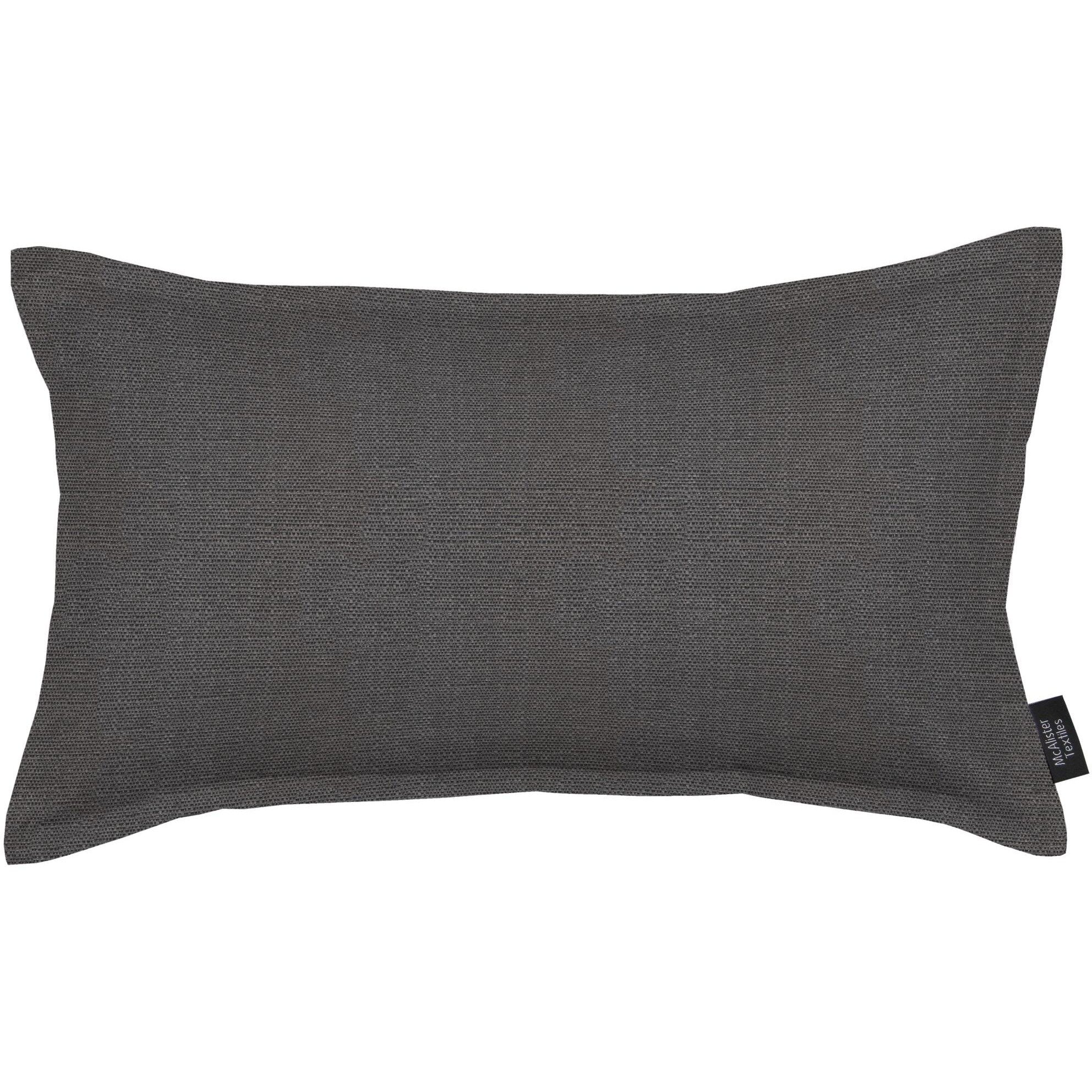 McAlister Textiles Savannah Charcoal Grey Cushion Cushions and Covers Cover Only 50cm x 30cm 