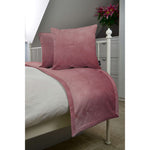 Load image into Gallery viewer, McAlister Textiles Matt Blush Pink Velvet Bedding Set Bedding Set Runner (50x240cm) + 2x Cushion Covers 
