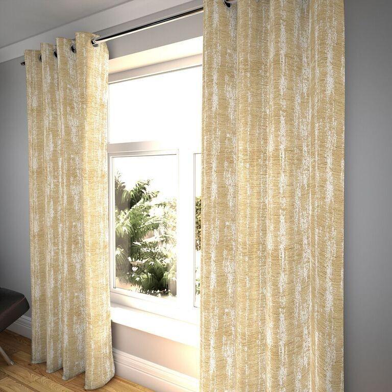 McAlister Textiles Textured Chenille Beige Cream Curtains Tailored Curtains 116cm(w) x 182cm(d) (46" x 72") 