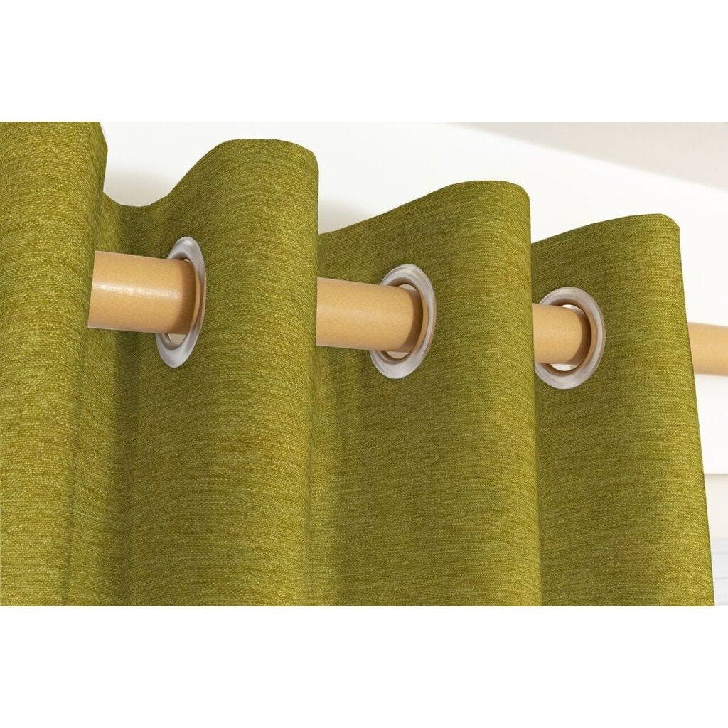 McAlister Textiles Plain Chenille Lime Green Curtains Tailored Curtains 