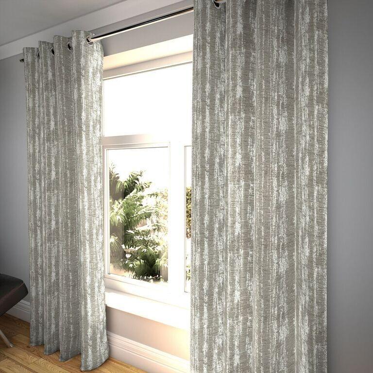 McAlister Textiles Textured Chenille Silver Grey Curtains Tailored Curtains 116cm(w) x 182cm(d) (46" x 72") 
