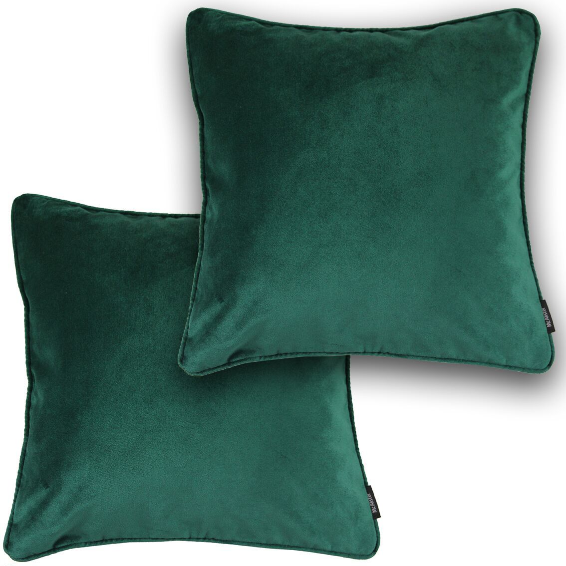 McAlister Textiles Matt Emerald Green Velvet 43cm x 43cm Cushion Sets Cushions and Covers Cushion Covers Set of 2 