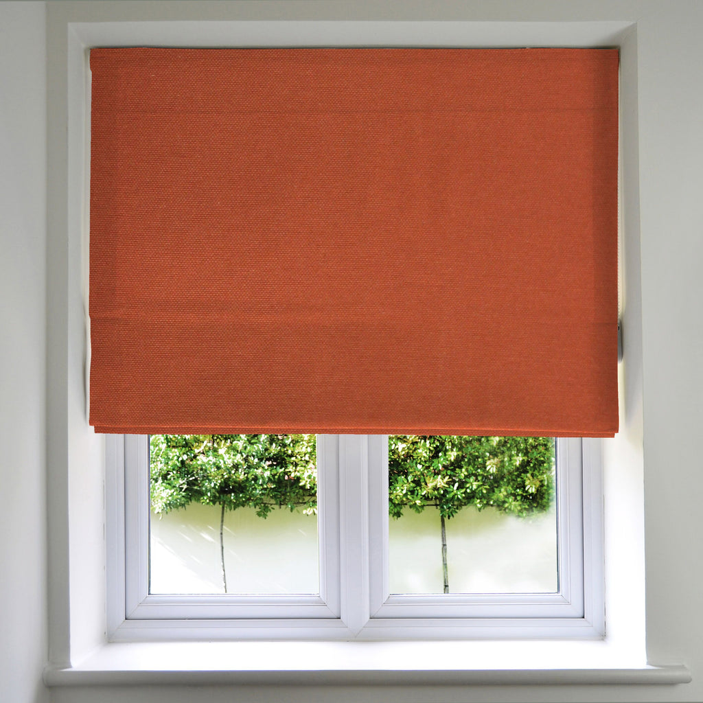 McAlister Textiles Panama Burnt Orange Roman Blind Roman Blinds Standard Lining 130cm x 200cm Burnt Orange