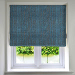 Load image into Gallery viewer, McAlister Textiles Textured Chenille Denim Blue Roman Blinds Roman Blinds Standard Lining 130cm x 200cm 
