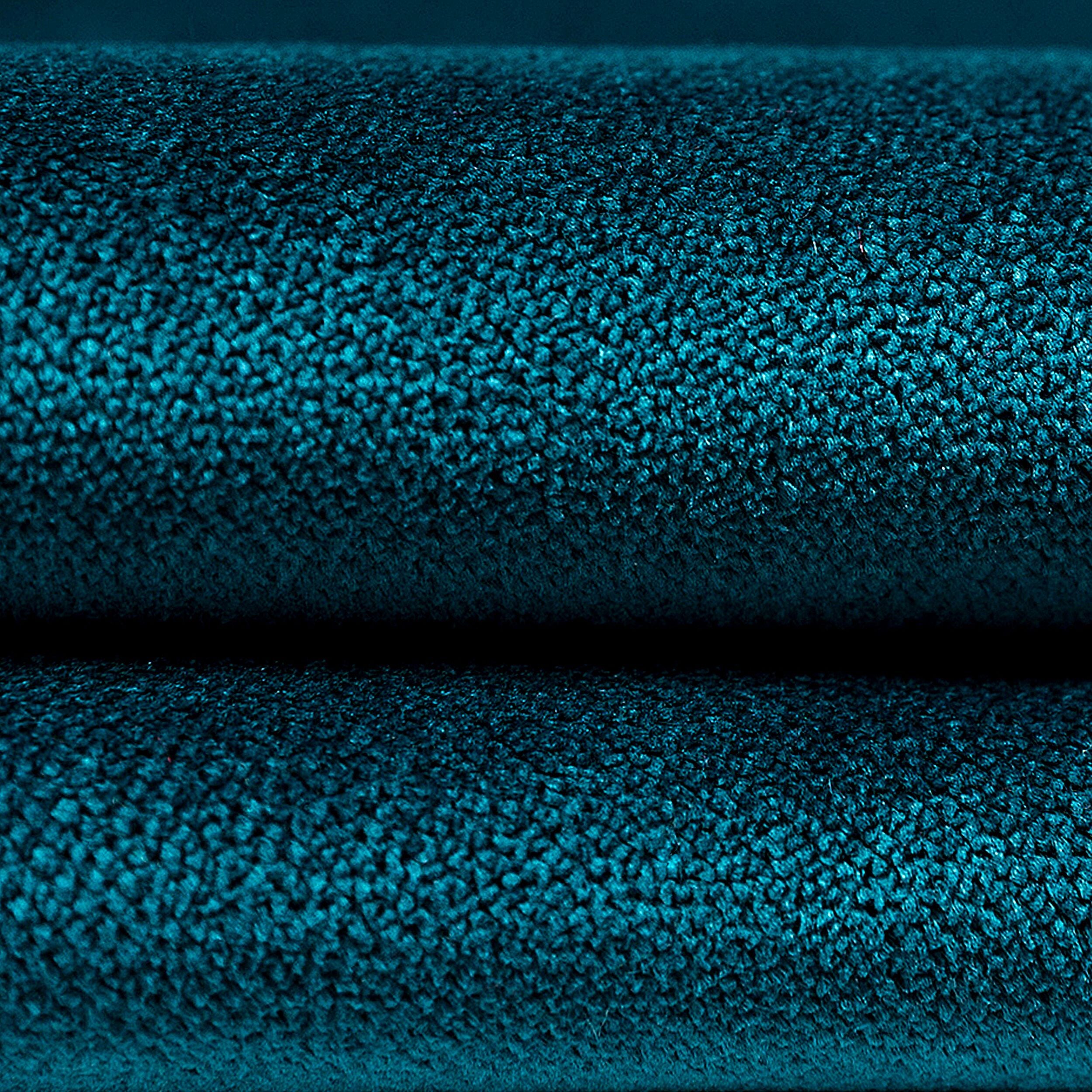 McAlister Textiles Coba Striped Blue Teal Velvet Cushion Cushions and Covers 