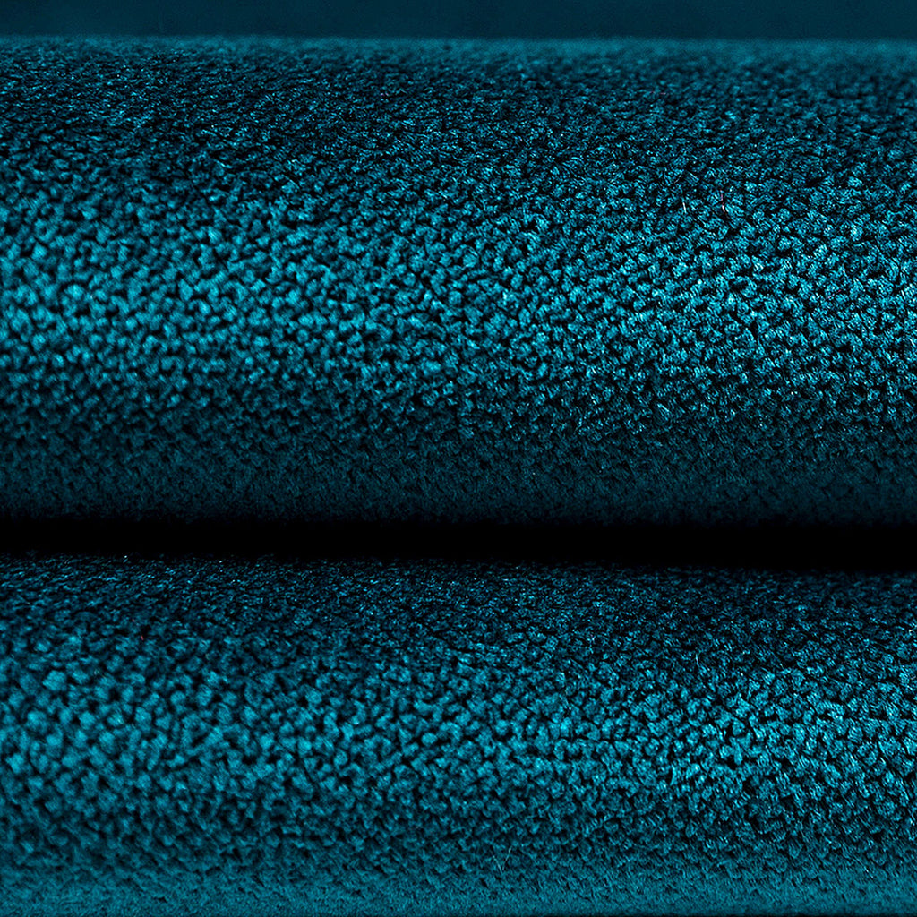 McAlister Textiles Coba Striped Blue Teal Velvet Cushion Cushions and Covers 
