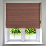 Load image into Gallery viewer, McAlister Textiles Colorado Geometric Red Roman Blind Roman Blinds Standard Lining 130cm x 200cm 
