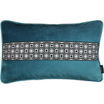 Load image into Gallery viewer, McAlister Textiles Cancun Striped Blue Teal Velvet Pillow Pillow Cover Only 50cm x 30cm 
