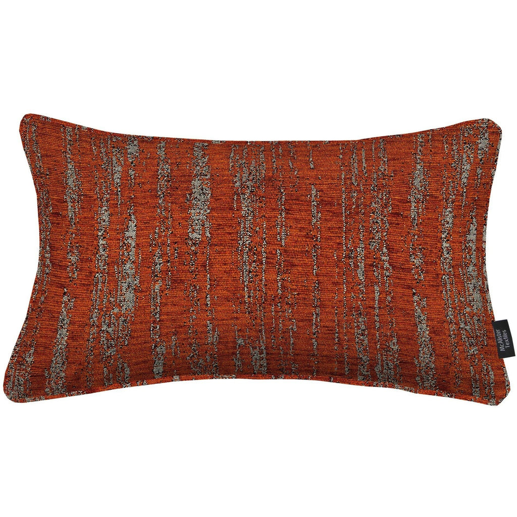 McAlister Textiles Textured Chenille Burnt Orange Cushion Cushions and Covers Cover Only 50cm x 30cm 