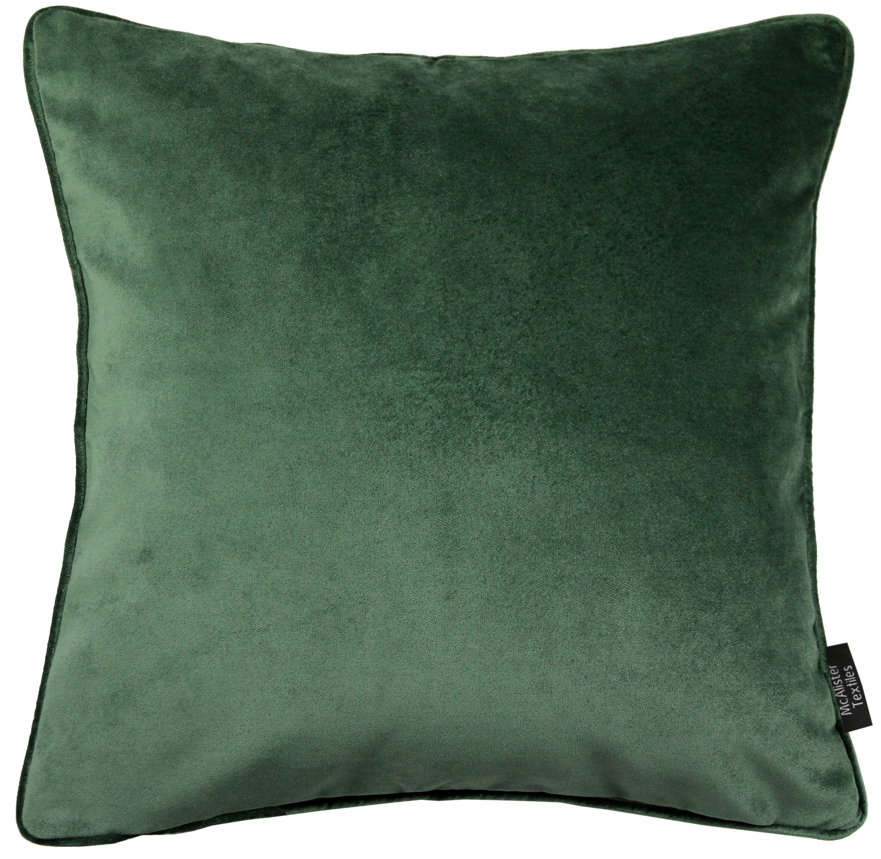 McAlister Textiles Matt Moss Green Velvet 43cm x 43cm Cushion Sets Cushions and Covers 