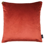 Load image into Gallery viewer, McAlister Textiles Decorative Zipper Edge Orange + Rust Red Velvet Cushion Cushions and Covers Cover Only 43cm x 43cm 
