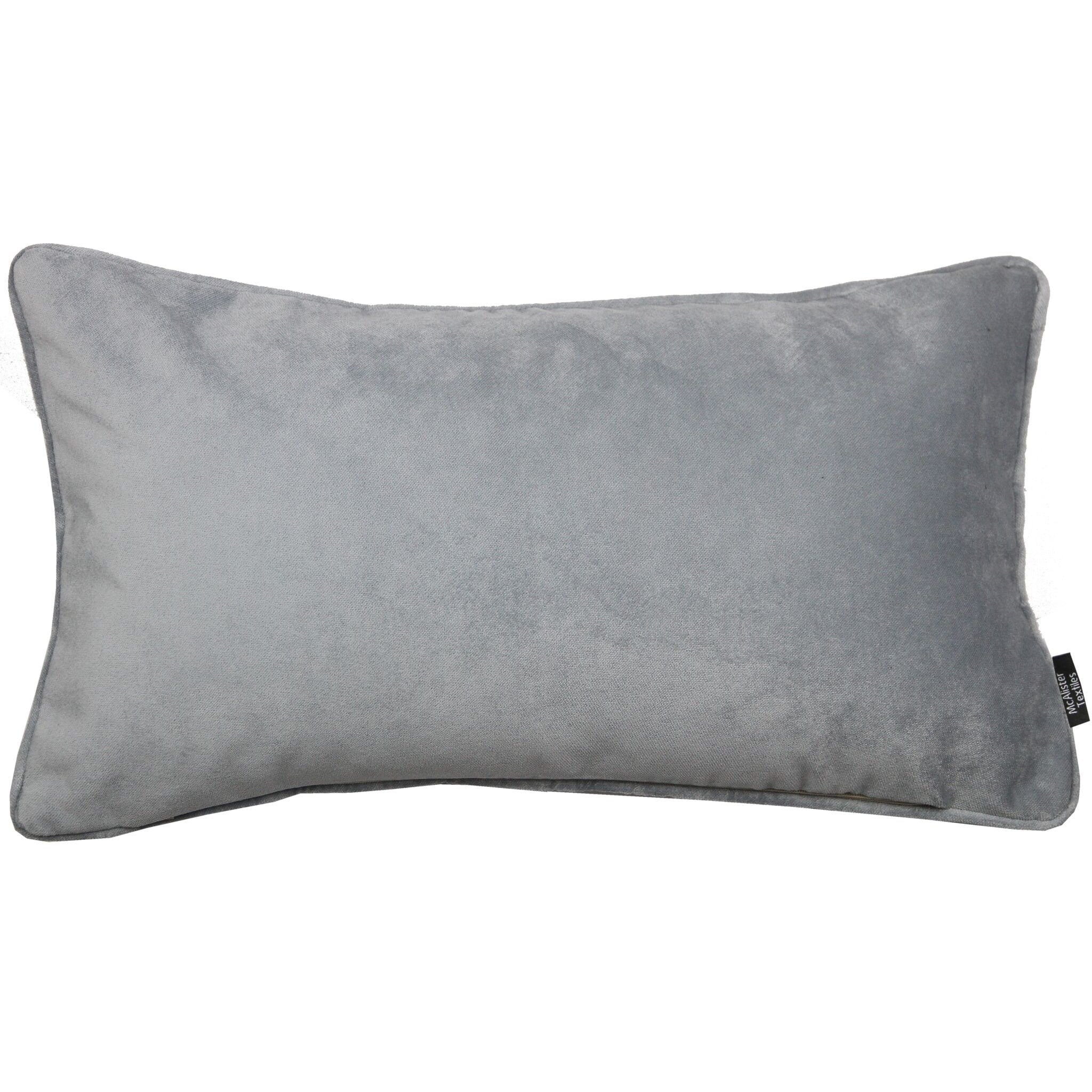 McAlister Textiles Matt Dove Grey Velvet Cushion Cushions and Covers Cover Only 50cm x 30cm 