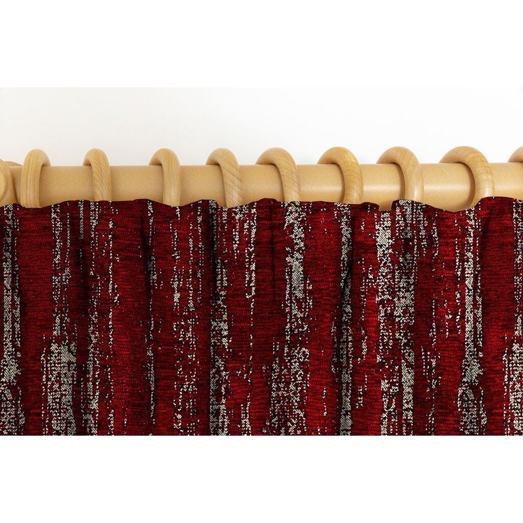 McAlister Textiles Textured Chenille Wine Red Curtains Tailored Curtains 