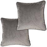 Load image into Gallery viewer, McAlister Textiles Matt Soft Silver Velvet 43cm x 43cm Cushion Sets Cushions and Covers Cushion Covers Set of 2 
