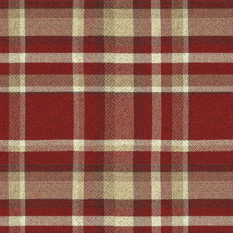 McAlister Textiles Heritage Red + White Tartan Curtains Tailored Curtains 