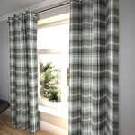 Load image into Gallery viewer, McAlister Textiles Angus Charcoal Grey Tartan Curtains Tailored Curtains 116cm(w) x 182cm(d) (46&quot; x 72&quot;) 
