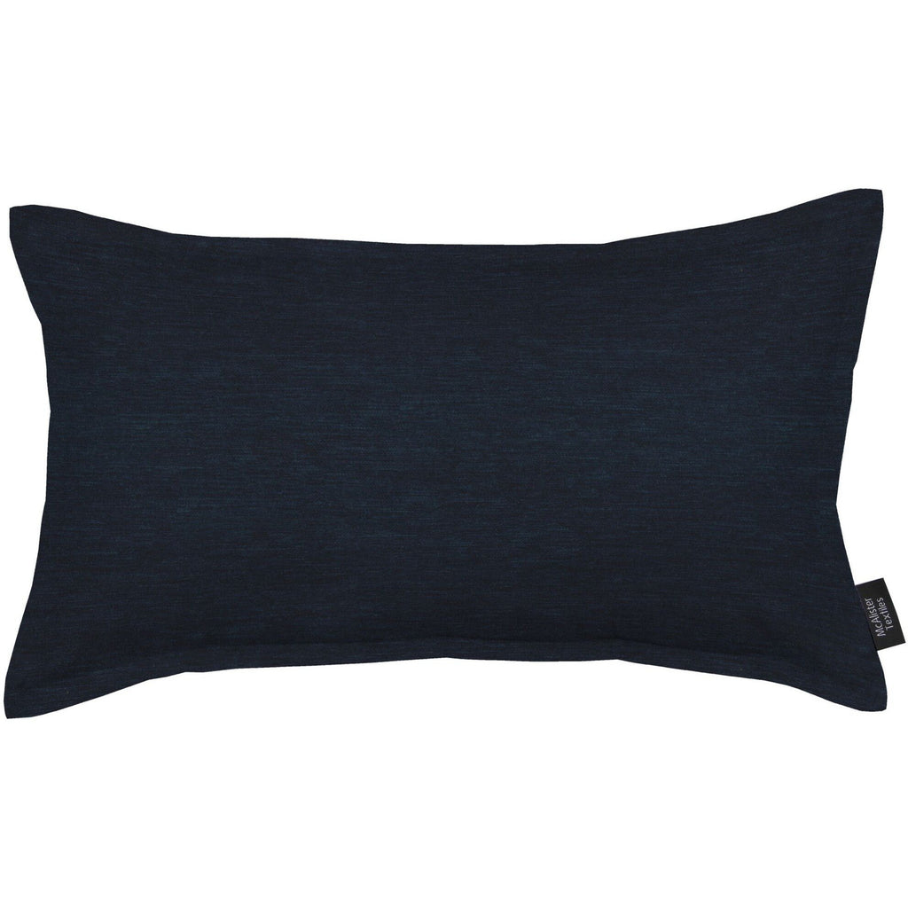 McAlister Textiles Plain Chenille Navy Blue Cushion Cushions and Covers Polyester Filler 60cm x 40cm 
