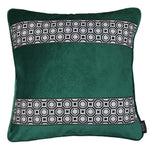 Load image into Gallery viewer, McAlister Textiles Cancun Striped Emerald Green Velvet Cushion Cushions and Covers Polyester Filler 43cm x 43cm 
