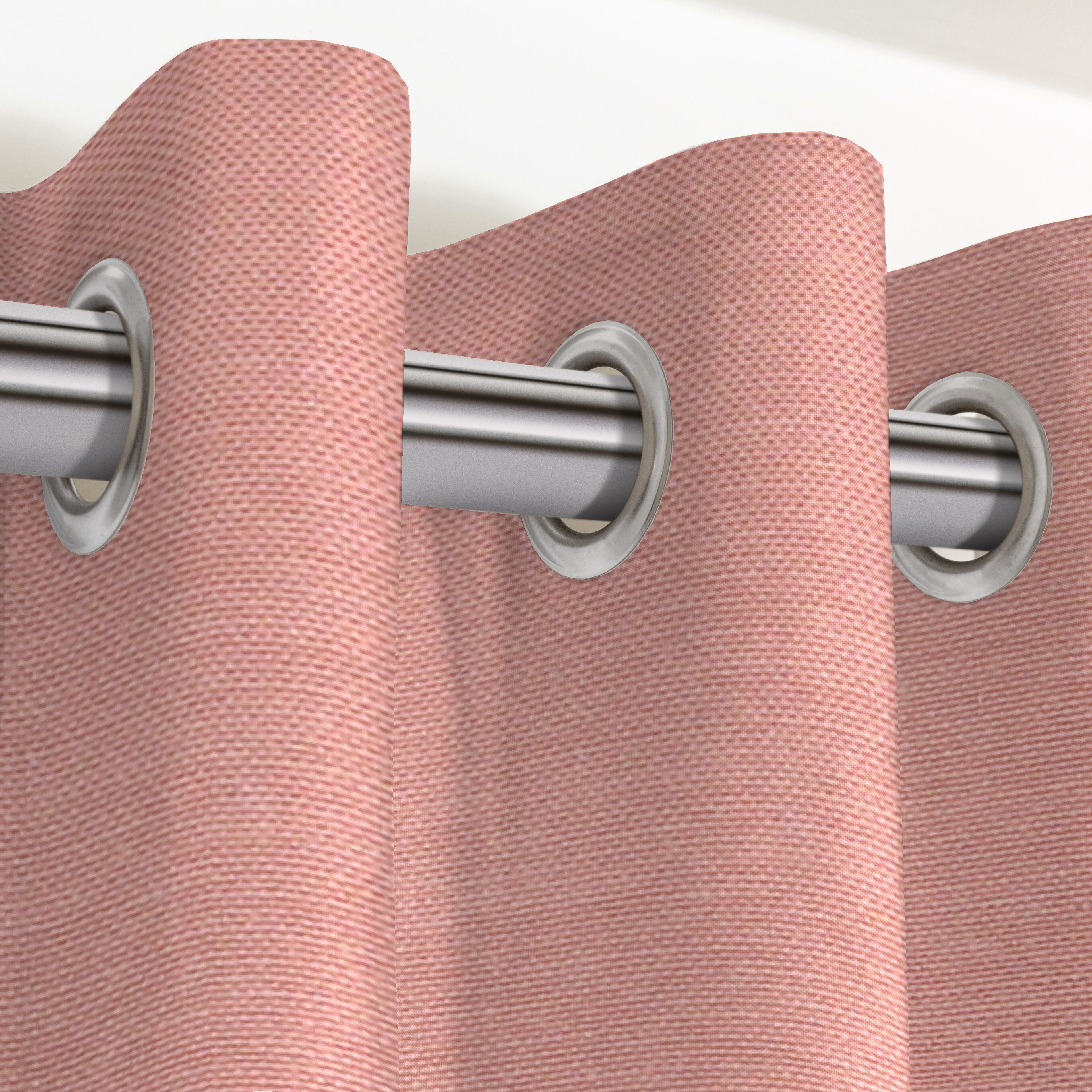 McAlister Textiles Panama Plain Blush Pink Curtains Tailored Curtains 116cm(w) x 137cm(d) (46" x 54") 