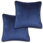 Load image into Gallery viewer, McAlister Textiles Matt Navy Blue Velvet 43cm x 43cm Cushion Sets Cushions and Covers Cushion Covers Set of 2 
