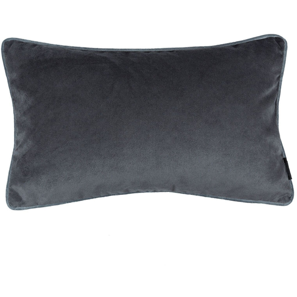 McAlister Textiles Matt Charcoal Grey Velvet Cushion Cushions and Covers Cover Only 50cm x 30cm 