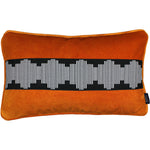 Load image into Gallery viewer, McAlister Textiles Maya Striped Burnt Orange Velvet Pillow Pillow Cover Only 50cm x 30cm 
