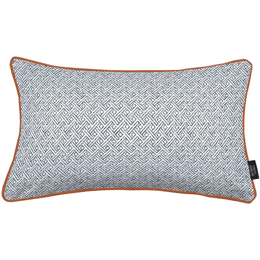 McAlister Textiles Monterrey Black + White Pillow Pillow Cover Only 50cm x 30cm 