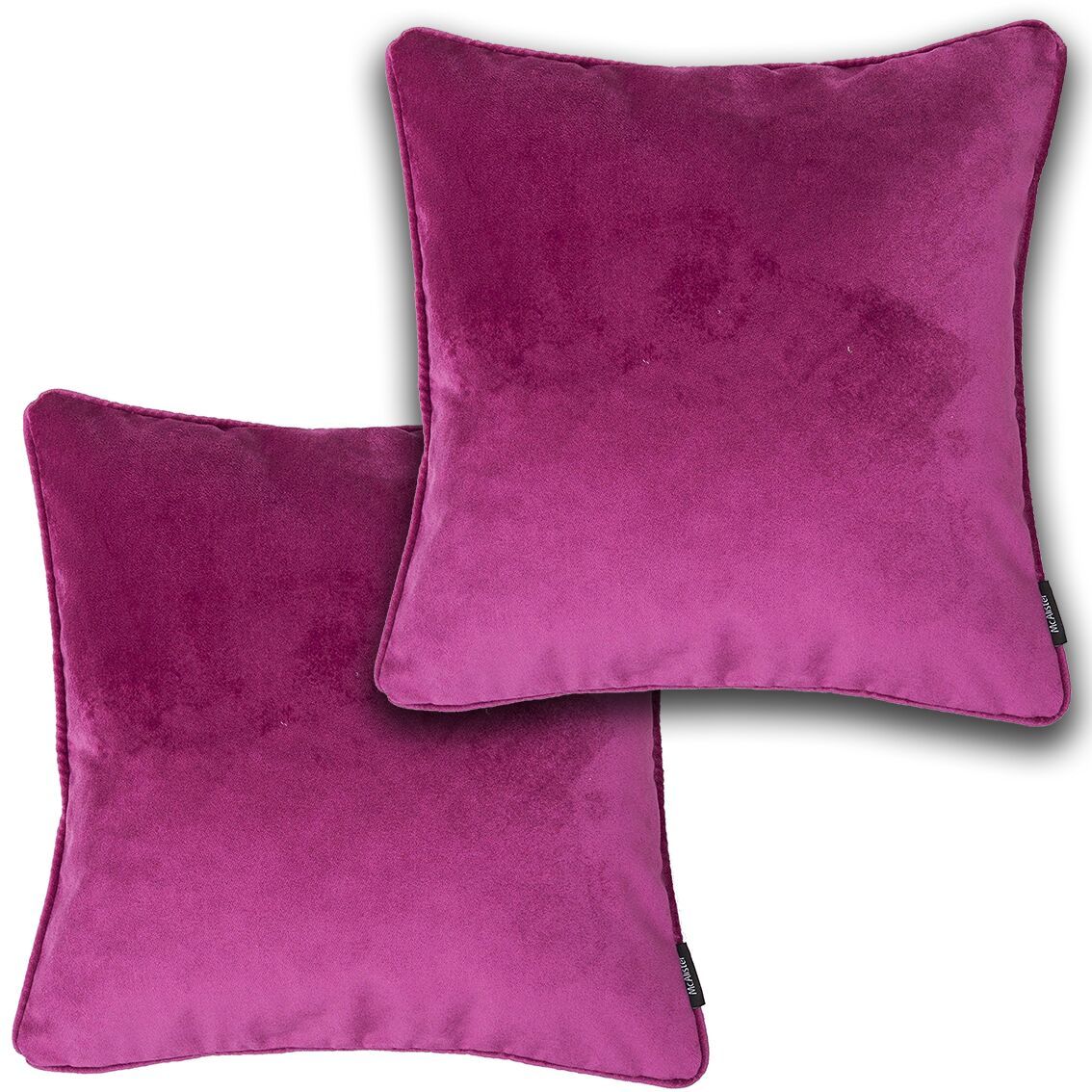 McAlister Textiles Matt Fuchsia Pink Velvet 43cm x 43cm Cushion Sets Cushions and Covers Cushion Covers Set of 2 