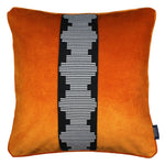 Load image into Gallery viewer, McAlister Textiles Maya Striped Burnt Orange Velvet Cushion Cushions and Covers Polyester Filler 43cm x 43cm 
