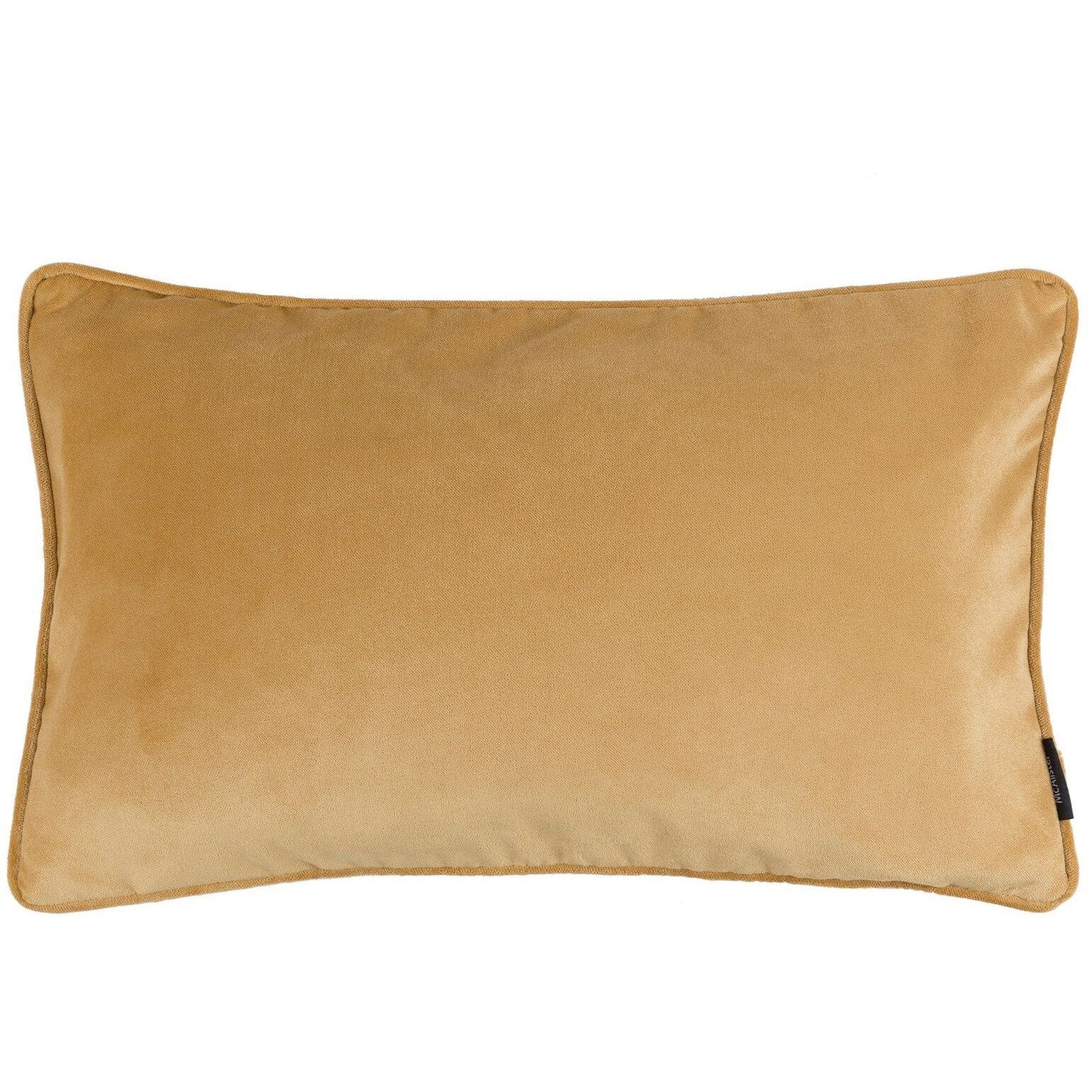 McAlister Textiles Matt Ochre Yellow Velvet Cushion Cushions and Covers Cover Only 50cm x 30cm 