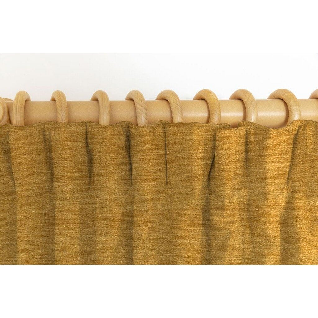 McAlister Textiles Plain Chenille Mustard Yellow Curtains Tailored Curtains 