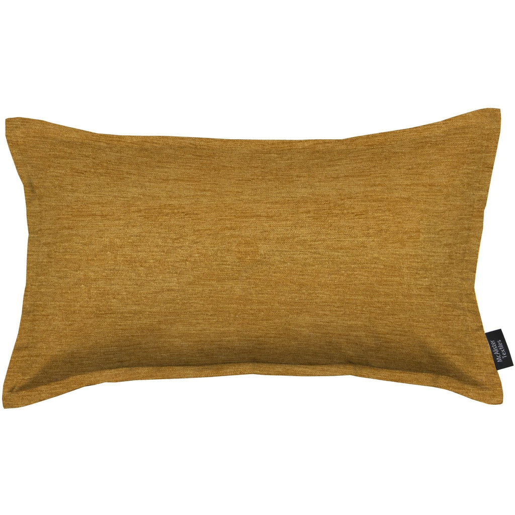 McAlister Textiles Plain Chenille Mustard Yellow Pillow Pillow Cover Only 50cm x 30cm 