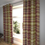 Load image into Gallery viewer, McAlister Textiles Angus Purple + Green Tartan Curtains Tailored Curtains 116cm(w) x 182cm(d) (46&quot; x 72&quot;) 
