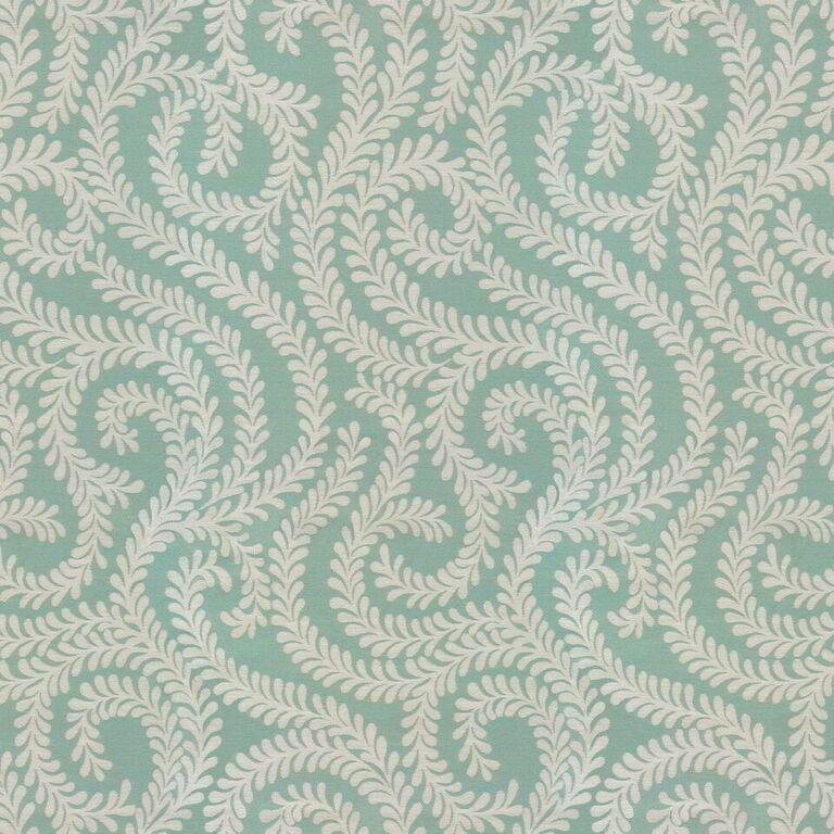 McAlister Textiles Little Leaf Duck Egg Blue Curtains Tailored Curtains 