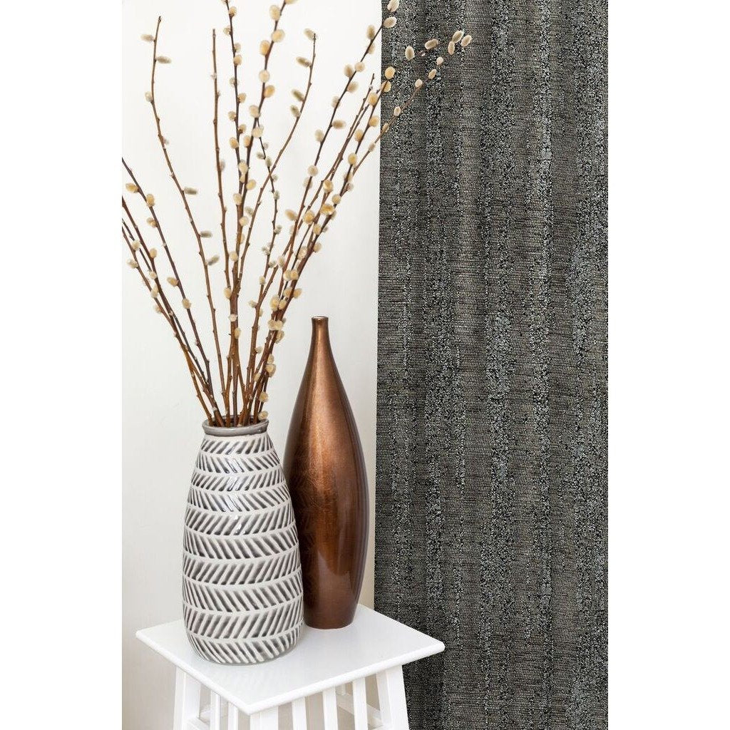 McAlister Textiles Textured Chenille Charcoal Grey Curtains Tailored Curtains 