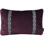 Load image into Gallery viewer, McAlister Textiles Coba Striped Aubergine Purple Velvet Pillow Pillow Cover Only 50cm x 30cm 
