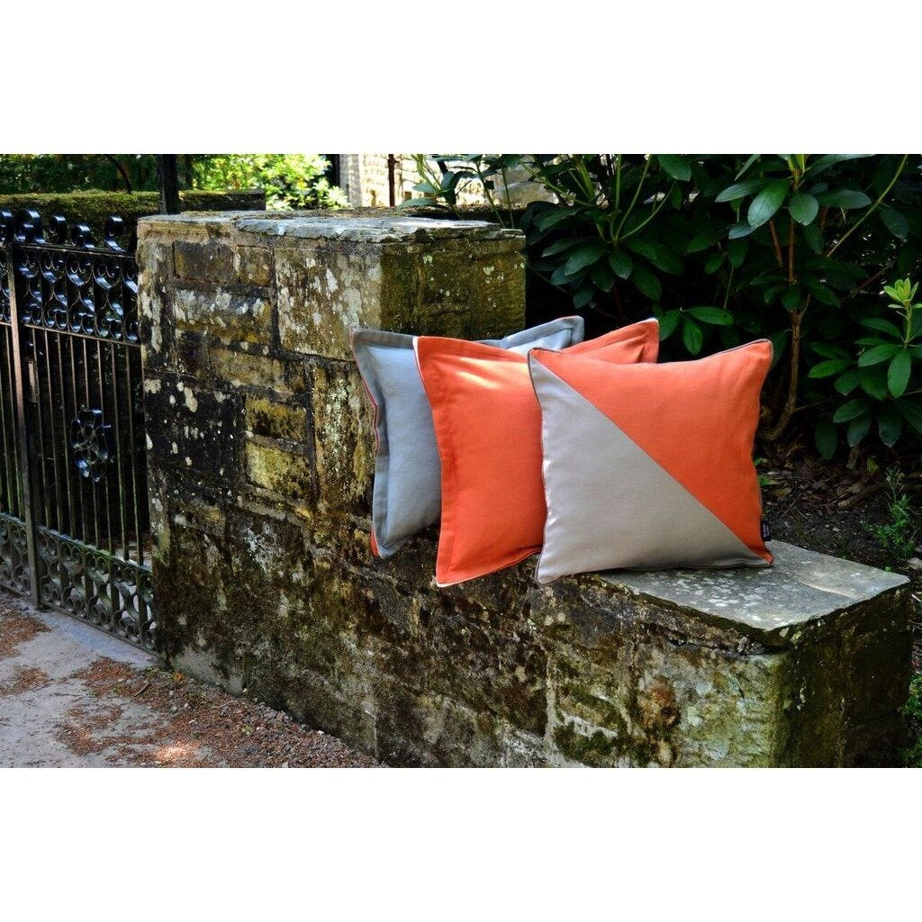 McAlister Textiles Panama Accent Orange + Natural Cream Cushion Cushions and Covers 