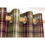 Load image into Gallery viewer, McAlister Textiles Angus Purple + Green Tartan Curtains Tailored Curtains 
